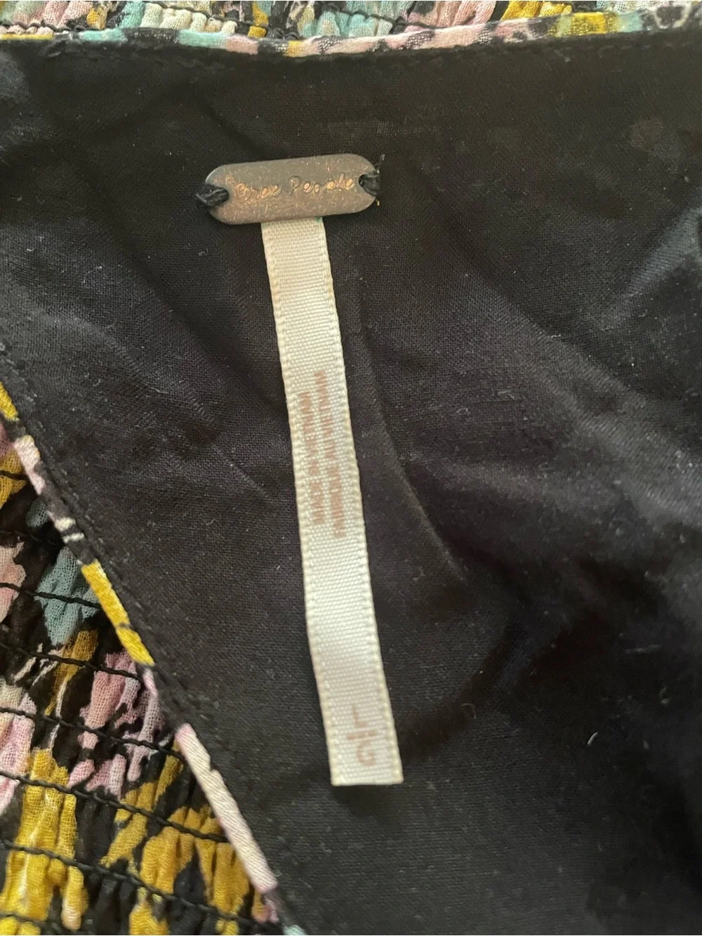 Free People Mabel Garden Comb Size L Ruffle Ruched Milkmaid Cottage Core